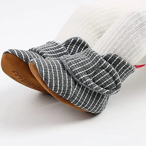 QWZban Baby Booties Infant Newborn Boys Girls Slippers Warm Crib Sock Shoes Indoor First Walkers Prewalker - 4