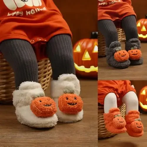 QWZban Baby Booties Infant Newborn Boys Girls Slippers Warm Crib Sock Shoes Indoor First Walkers Prewalker - 2