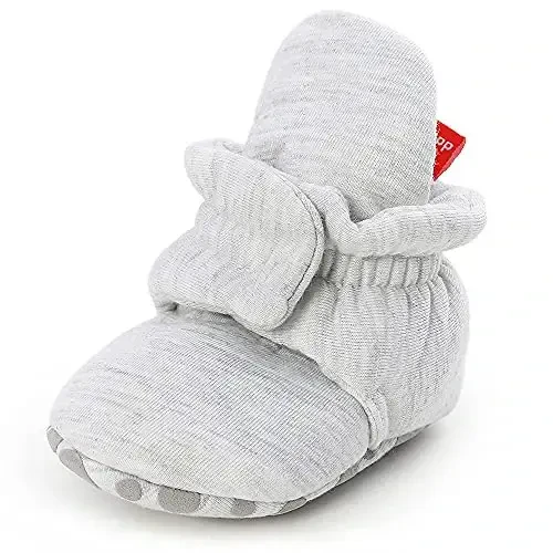 QWZban Baby Booties Infant Newborn Boys Girls Slippers Warm Crib Sock Shoes Indoor First Walkers Prewalker - 5