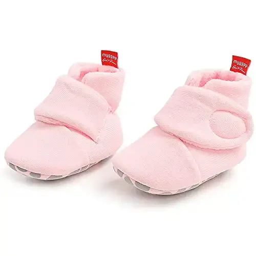 QWZban Baby Booties Infant Newborn Boys Girls Slippers Warm Crib Sock Shoes Indoor First Walkers Prewalker - 5