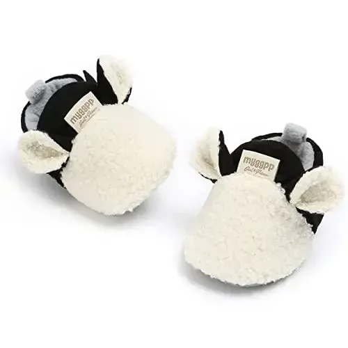 QWZban Baby Booties Infant Newborn Boys Girls Slippers Warm Crib Sock Shoes Indoor First Walkers Prewalker - 6