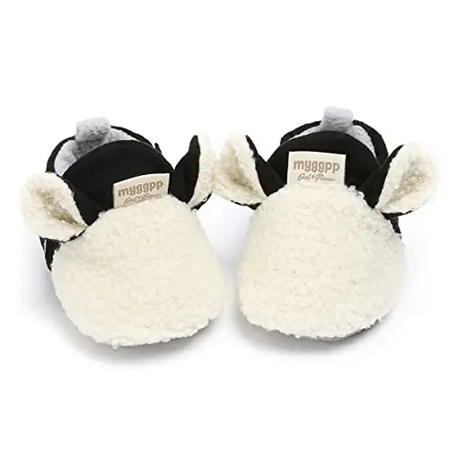 QWZban Baby Booties Infant Newborn Boys Girls Slippers Warm Crib Sock Shoes Indoor First Walkers Prewalker - 3