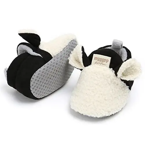 QWZban Baby Booties Infant Newborn Boys Girls Slippers Warm Crib Sock Shoes Indoor First Walkers Prewalker - 5