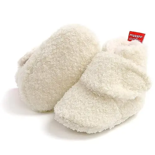 QWZban Baby Booties Infant Newborn Boys Girls Slippers Warm Crib Sock Shoes Indoor First Walkers Prewalker 
