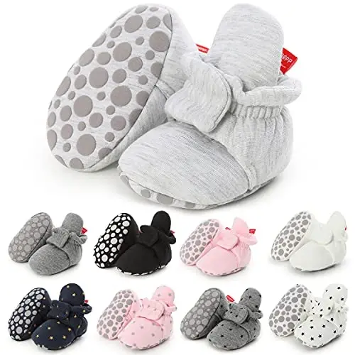 QWZban Baby Booties Infant Newborn Boys Girls Slippers Warm Crib Sock Shoes Indoor First Walkers Prewalker 