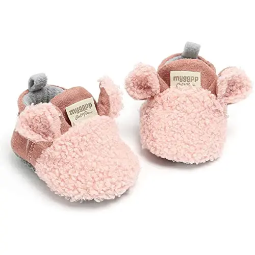 QWZban Baby Booties Infant Newborn Boys Girls Slippers Warm Crib Sock Shoes Indoor First Walkers Prewalker - 3