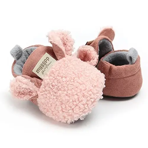 QWZban Baby Booties Infant Newborn Boys Girls Slippers Warm Crib Sock Shoes Indoor First Walkers Prewalker - 4