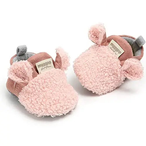 QWZban Baby Booties Infant Newborn Boys Girls Slippers Warm Crib Sock Shoes Indoor First Walkers Prewalker - 6