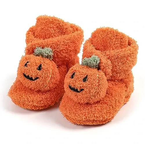 QWZban Baby Booties Infant Newborn Boys Girls Slippers Warm Crib Sock Shoes Indoor First Walkers Prewalker 