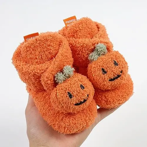 QWZban Baby Booties Infant Newborn Boys Girls Slippers Warm Crib Sock Shoes Indoor First Walkers Prewalker - 3
