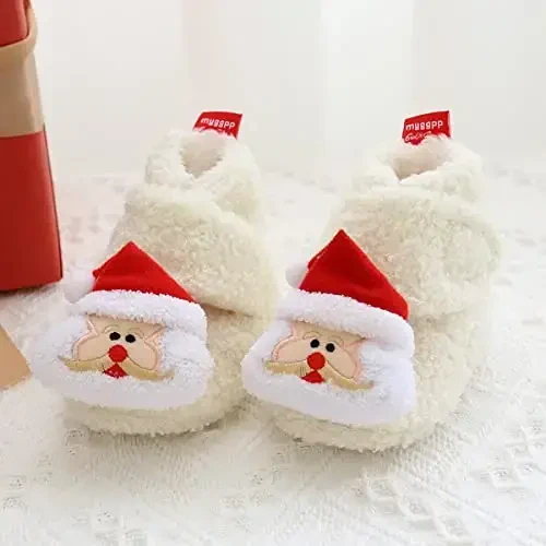 QWZban Baby Booties Infant Newborn Boys Girls Slippers Warm Crib Sock Shoes Indoor First Walkers Prewalker - 6
