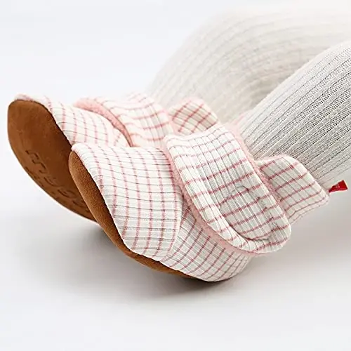QWZban Baby Booties Infant Newborn Boys Girls Slippers Warm Crib Sock Shoes Indoor First Walkers Prewalker - 4