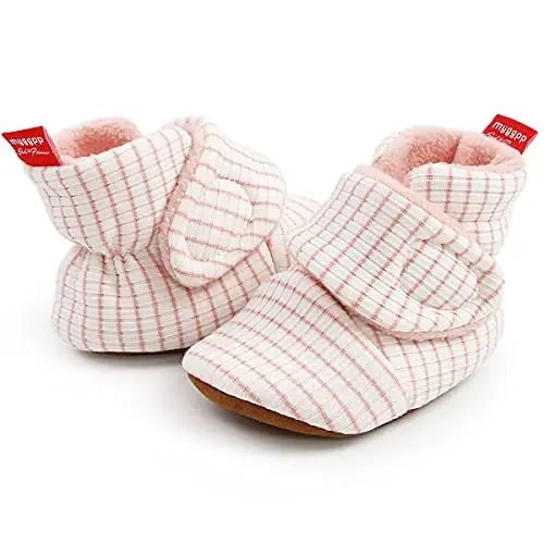 QWZban Baby Booties Infant Newborn Boys Girls Slippers Warm Crib Sock Shoes Indoor First Walkers Prewalker - 5