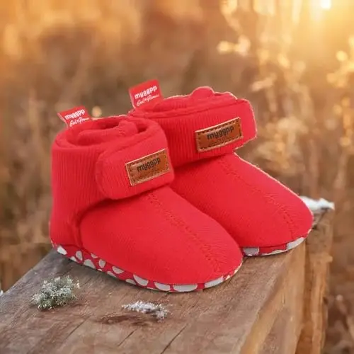 QWZban Baby Booties Infant Newborn Boys Girls Slippers Warm Crib Sock Shoes Indoor First Walkers Prewalker - 3