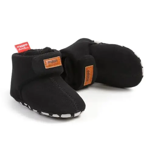 QWZban Baby Booties Infant Newborn Boys Girls Slippers Warm Crib Sock Shoes Indoor First Walkers Prewalker - 6