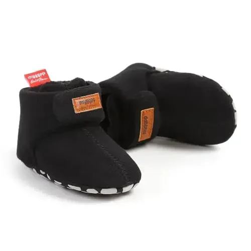 QWZban Baby Booties Infant Newborn Boys Girls Slippers Warm Crib Sock Shoes Indoor First Walkers Prewalker - 6