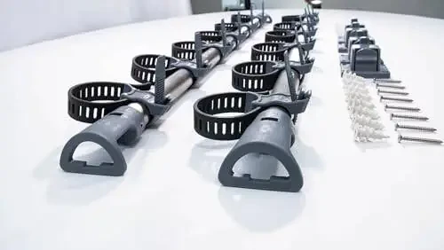 R RODLOK 2 Pc Fishing Rod Holder for Car- Fishing Pole Rack - SUV Truck Fly Rod Holder - Holders for Garage Organization & Storage Rack Wall Organizer for Mops, Brooms, Shovel- Car Clothes Hanger bar - 3