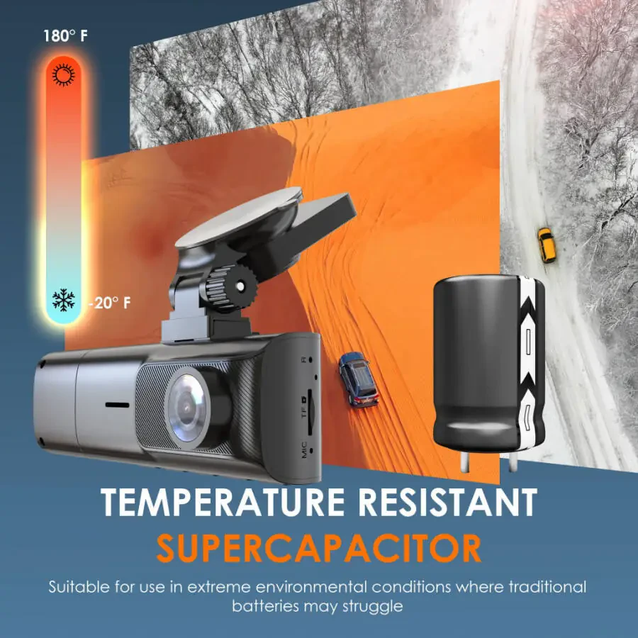 R316-3 Triple Channel Dash Cam - 2.5K Front, Dual 1080p Rear and Cabin Cameras, Wi-Fi, GPS, Parking Monitor, and G-Sensor - 7