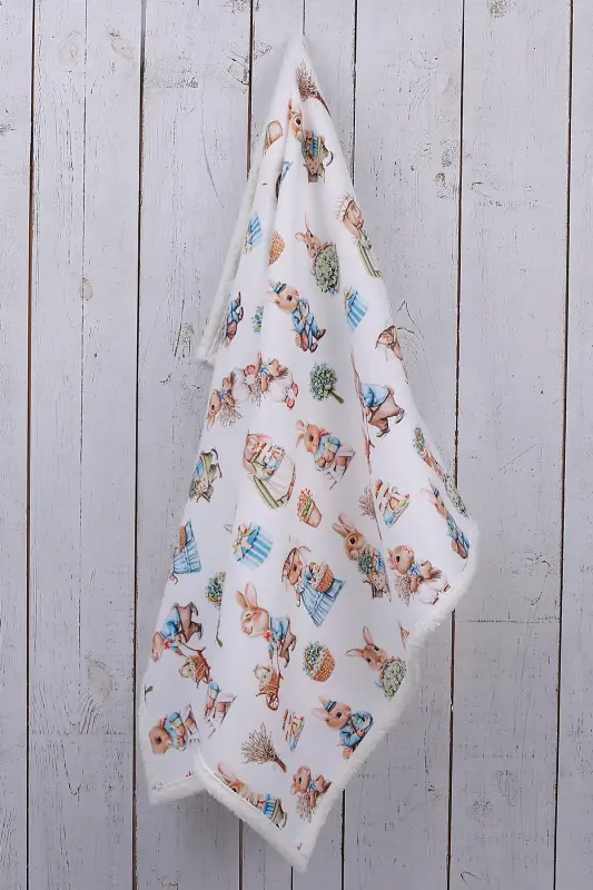 Rabbit Baby Blanket Thick Sheepskin Blanket - 3