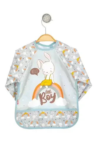 Rabbit Long Sleeve Waterproof Activity and Feeding Bib - 1