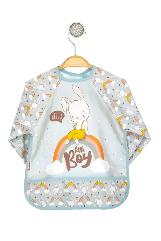 Rabbit Long Sleeve Waterproof Activity and Feeding Bib - 1
