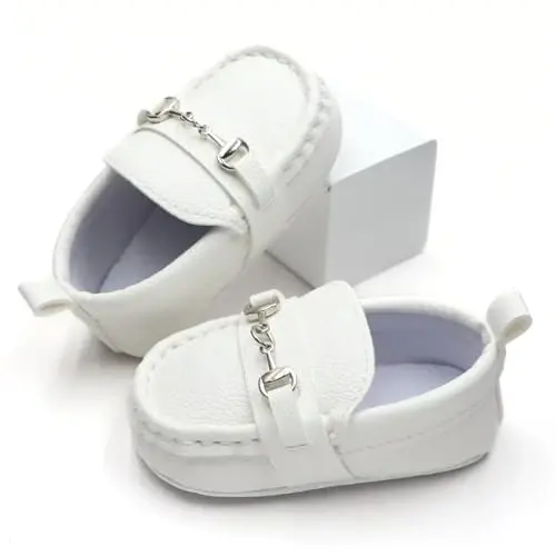 RABEISIR First Walking Shoes for Baby Boys Delightful Solid Color Slip-On Loafers, Lightweight, Non-Slip Flat - RABEISIR (1)