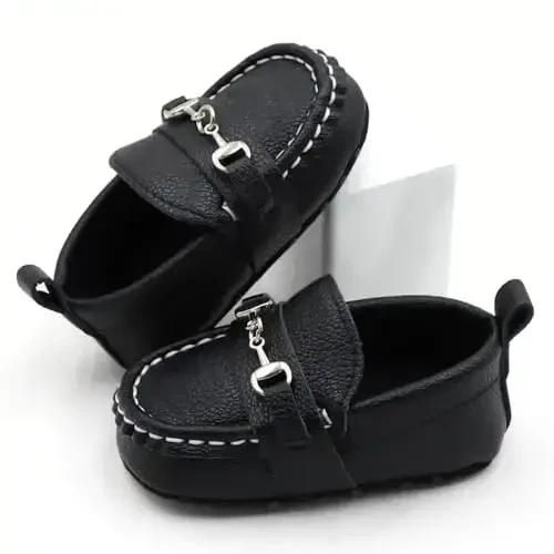 RABEISIR First Walking Shoes for Baby Boys Delightful Solid Color Slip-On Loafers, Lightweight, Non-Slip Flat - 2