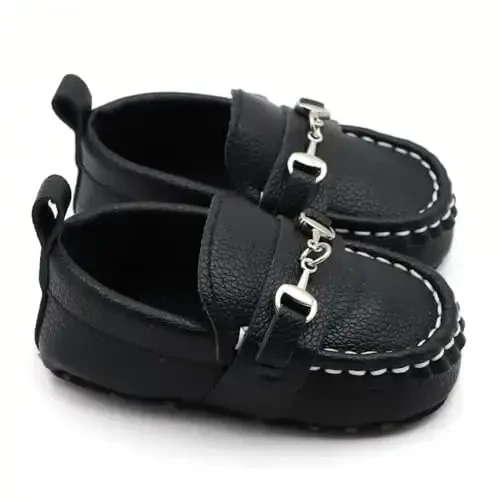 RABEISIR First Walking Shoes for Baby Boys Delightful Solid Color Slip-On Loafers, Lightweight, Non-Slip Flat - 5
