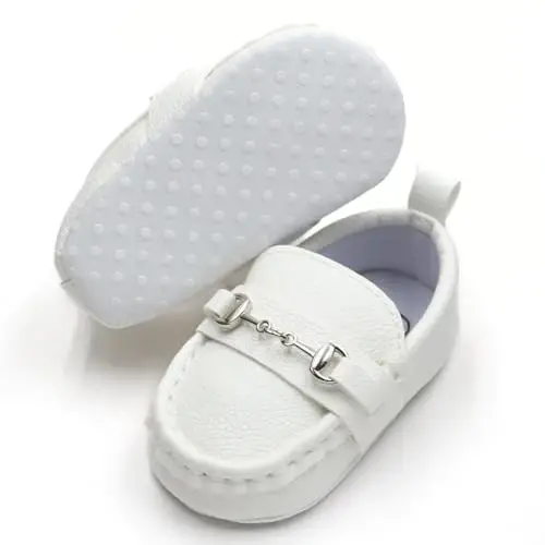 RABEISIR First Walking Shoes for Baby Boys Delightful Solid Color Slip-On Loafers, Lightweight, Non-Slip Flat - 4
