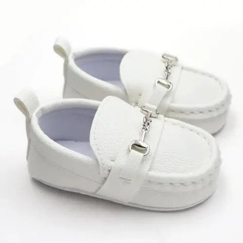 RABEISIR O'g'il bolalar uchun birinchi qadam poyabzallari, yoqimli bir rangli slip-on loaferlar, yengil, sirpanmaydigan tekis - 5