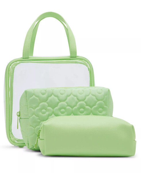 Rachel Three Piece Cosmetic Set Light Green - 1