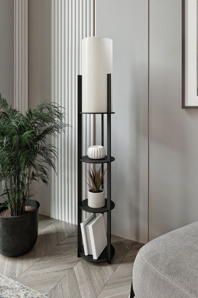 RADIANTE Dumaloq Rafli Lampa Stoli Qora - MESSER (1)