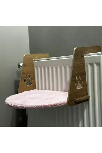 Radiator Bed Radiator Bed Cat Plush Radiator Bed (Easy Assembly Snap-On System)-POWDER PINK - 1