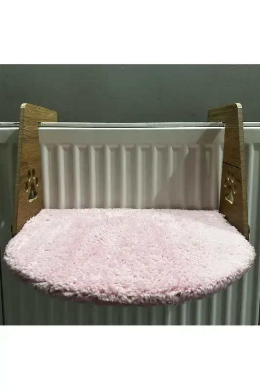 Radiator Bed Radiator Bed Cat Plush Radiator Bed (Easy Assembly Snap-On System)-POWDER PINK - 2