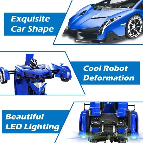 Радиоуправляемые машинки, трансформирующиеся роботы-машинки, радиоуправляемые машинки для детей, подарки для мальчиков 6 7 8 9 10 11 лет - 6