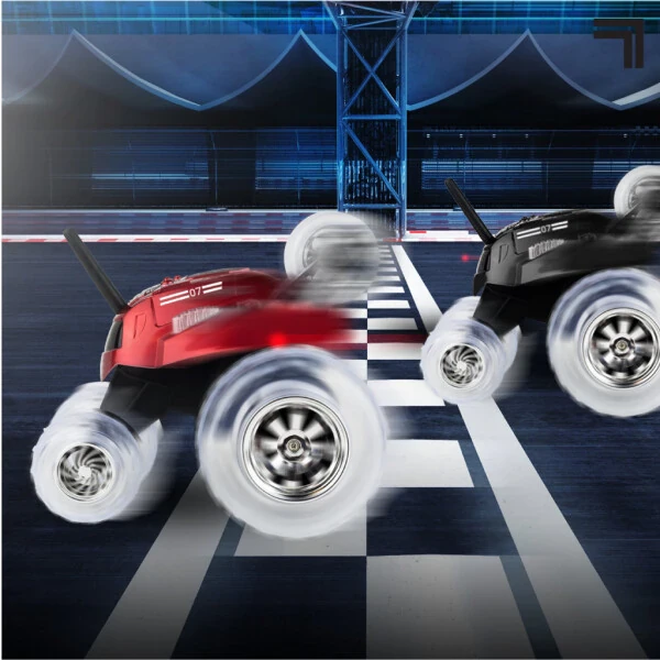 Радиоуправляемый автомобиль Sharper Image® Thunder Tumbler со светодиодной подсветкой и вращением на 360°, от 6 лет, красный - 13