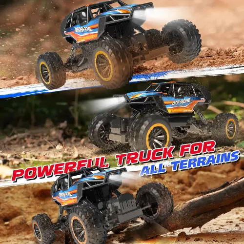 Радиоуправляемый монстр-трак JoyStone 1:12 4WD, внедорожник, 2,4 ГГц, с металлическим корпусом и подсветкой, для взрослых и детей, 2 батареи, синий - 1