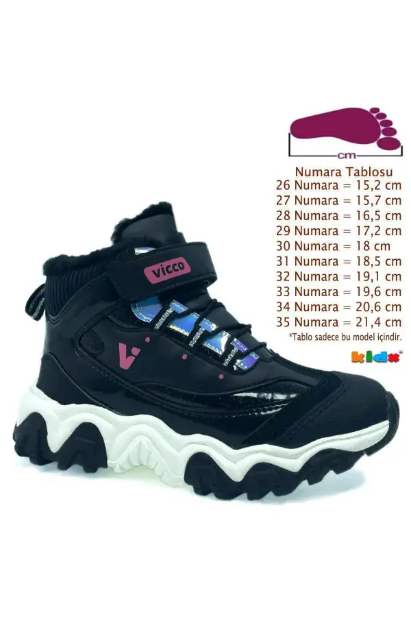 Radus Ll Ichki Kürkli Yengil Taglik Ortopedik Qiz Bolasi Bot Qora - 2