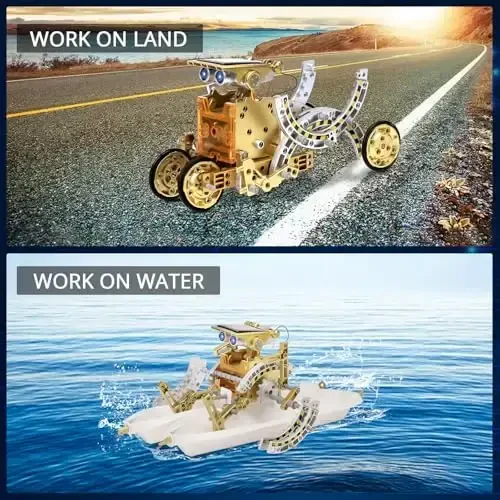 RAESOOT STEM O'yinchoqlar 8-13 yoshdagi bolalar uchun, 12-in-1 Solar Robot Building Science to'plamlari o'g'il bolalar qizlar o'smirlar 9 10 11 12 yosh, 8+ yoshli o'g'il bolalar uchun Rojdestvo tug'ilgan kun sovg'alari - 5