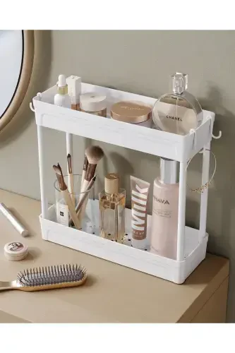 Rafata Multi-Purpose 2 Tier Under Sink Organizer Hanging Bathroom Organizer Cabinet Shelf - 4