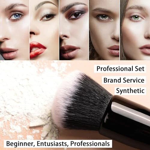 Raffaello Makeup Brushes 15Pcs Makeup Brush Set Premium Synthetic Powder Foundation Contour Blush Concealer Eye Shadow Blending Liner Make Up Brush Kit - 3