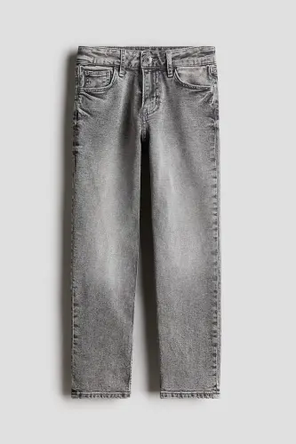 Relaxed Tapered Fit Jeans - Soluk gri 