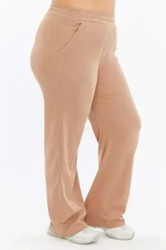 Rahat Kesim Büyük Beden Basic Pantolon Vizon - BÜYÜKBEDENIZ (1)