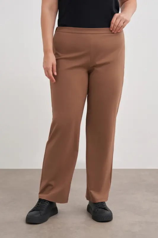 Rahat Kesim Pantolon-Camel - 4