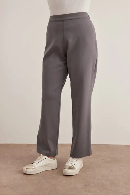Rahat Kesim Pantolon-Gri - 3