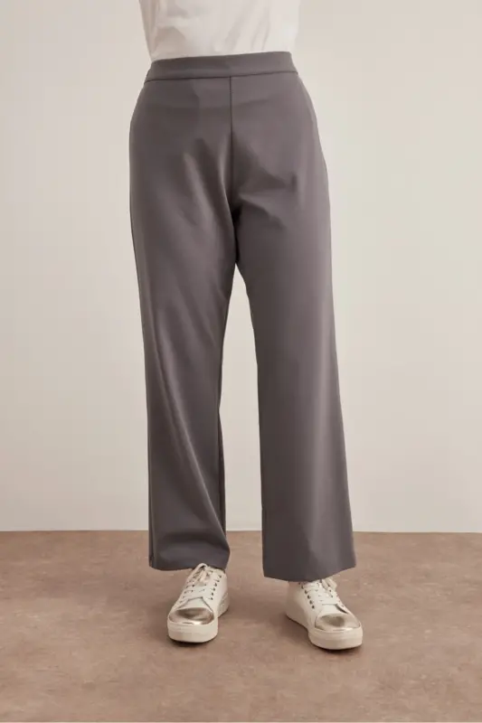 Rahat Kesim Pantolon-Gri - 4