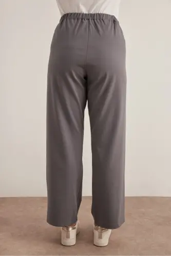 Rahat Kesim Pantolon-Gri - 6