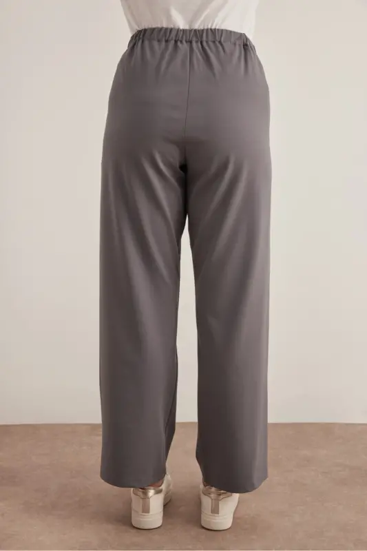 Rahat Kesim Pantolon-Gri - 6