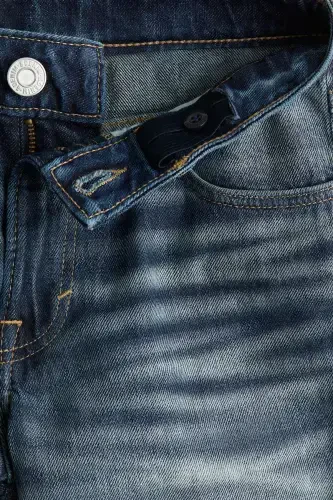 Relaxed Tapered Fit Jeans-Kot mavisi - MODAZONE (1)