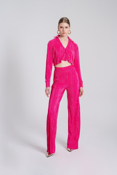 Comfy Crop Gömlek Pembe - Pembe - 13